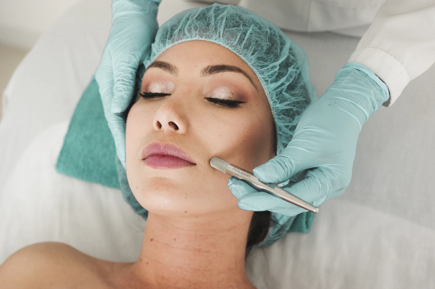 Patient consultation in a dermatology clinic setting